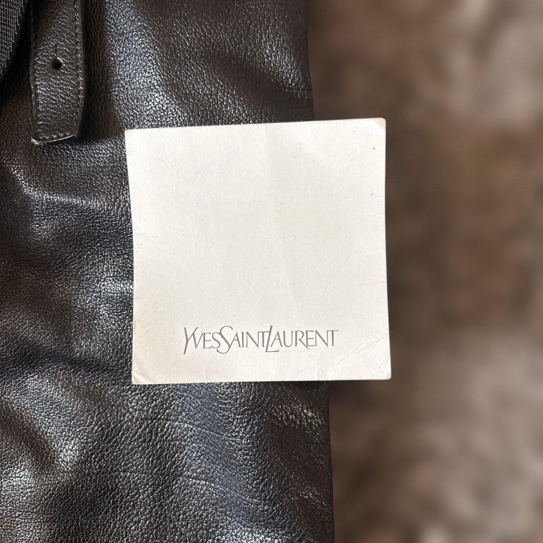 YSL ブラックレザートートバッグ