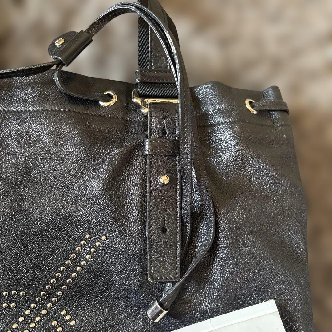 YSL ブラックレザートートバッグ