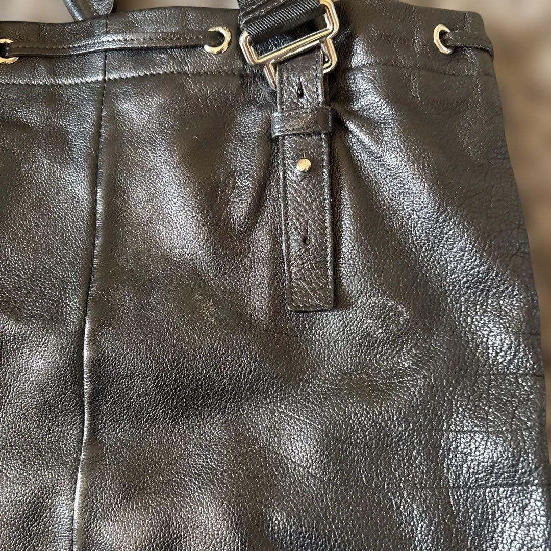 YSL ブラックレザートートバッグ