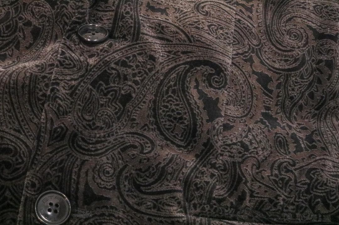 美品 エトロ メンズ セットアップ ジャケット 48 パンツ 46 ベルベット