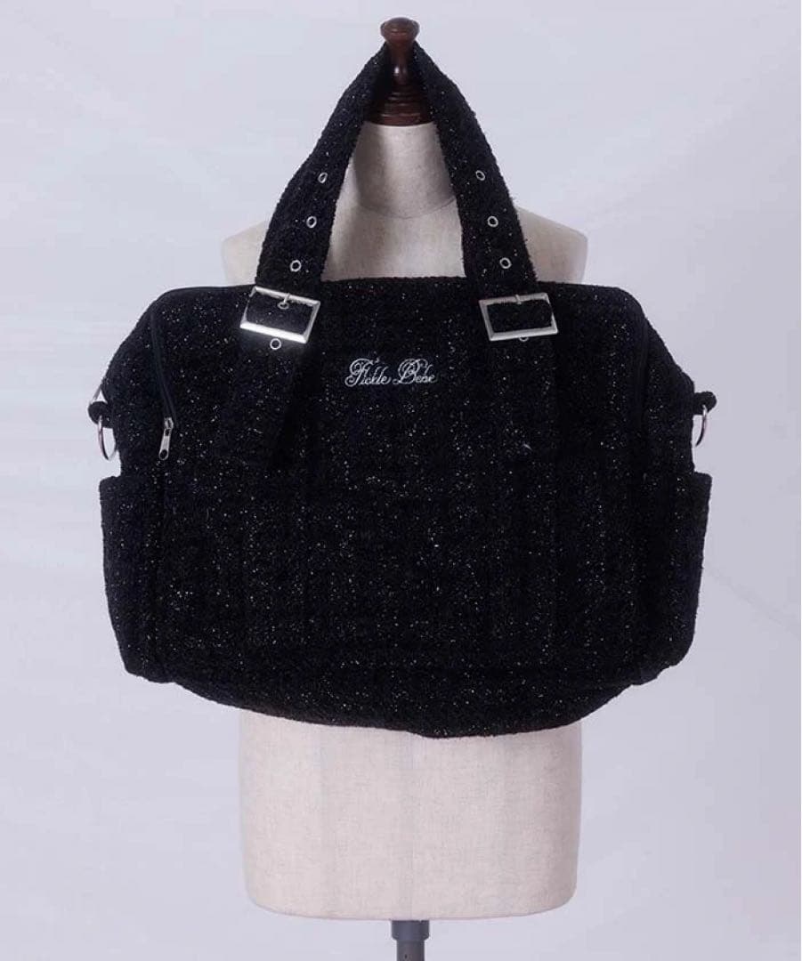 fickle bebe フィクルベベ BIGツイードショルダー 黒