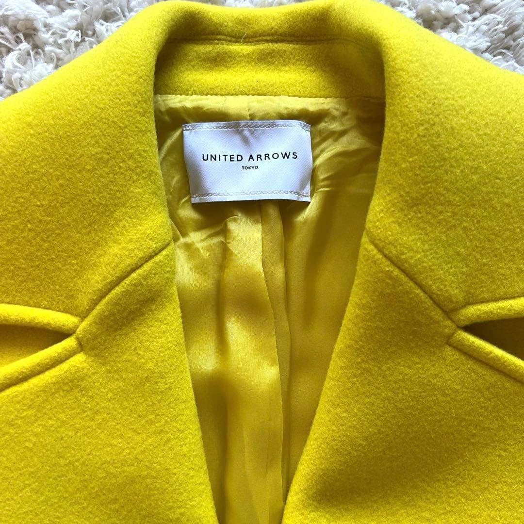 【UNITED ARROWS】鮮やかイエローピーコート36