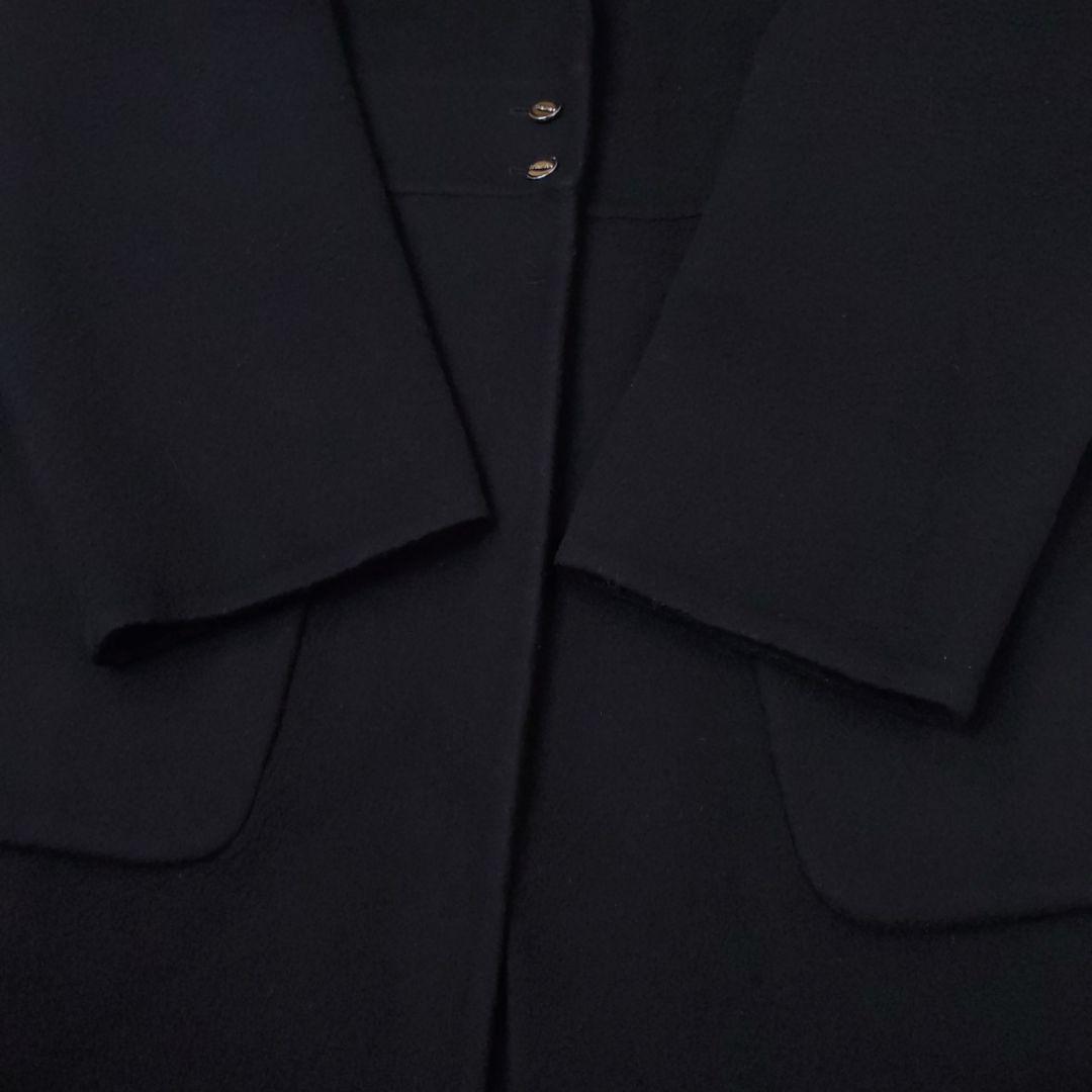 美品✨エスマックスマーラ クチートアマーノ アンゴラ混 チェスターコート 黒