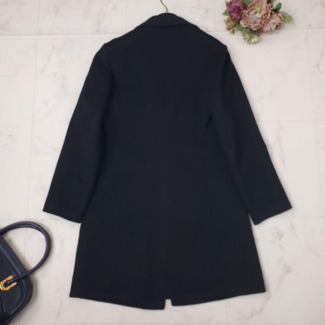 美品✨エスマックスマーラ クチートアマーノ アンゴラ混 チェスターコート 黒