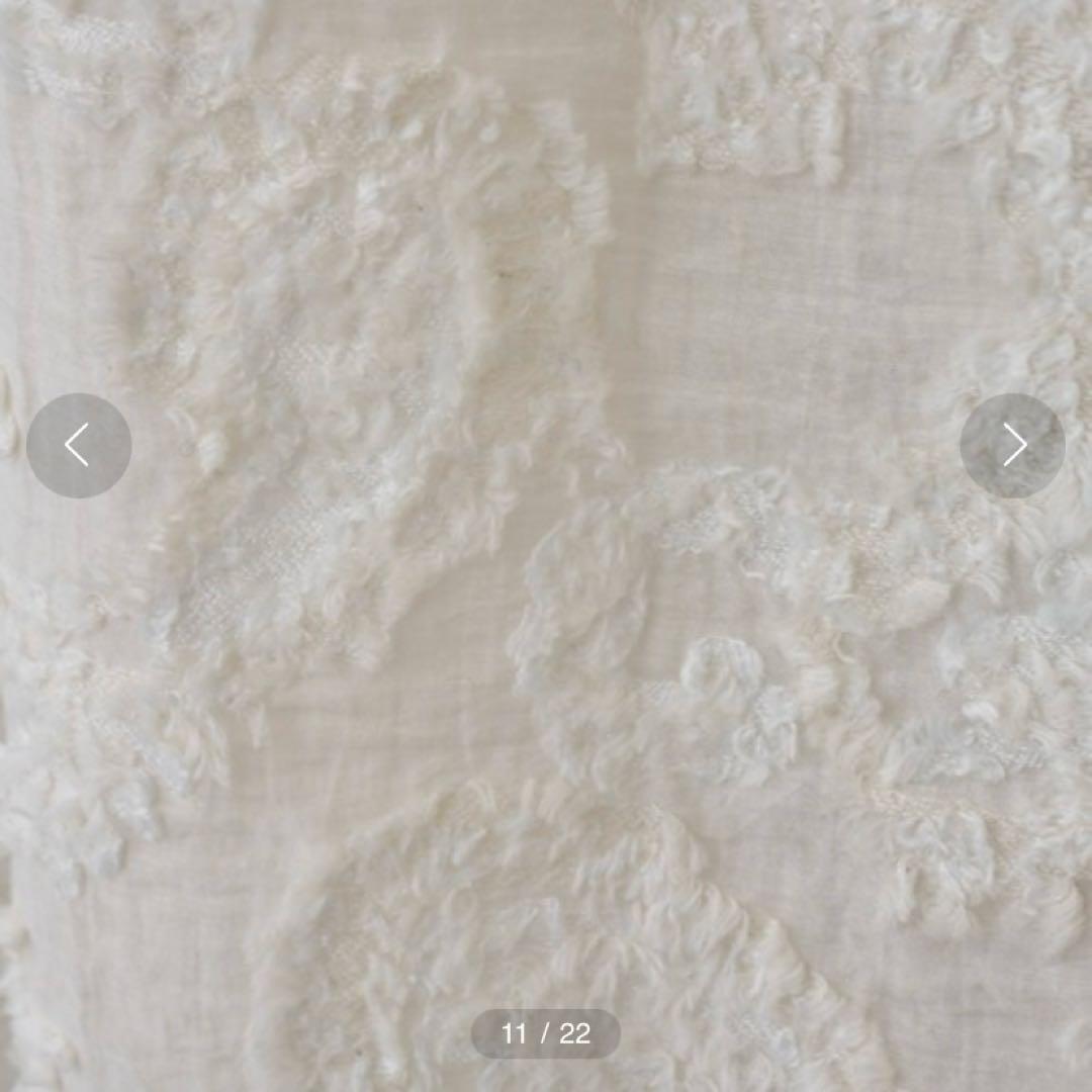 BEARDSLEY（ビアズリー） うしろジャガード ニットチュニック ホワイト