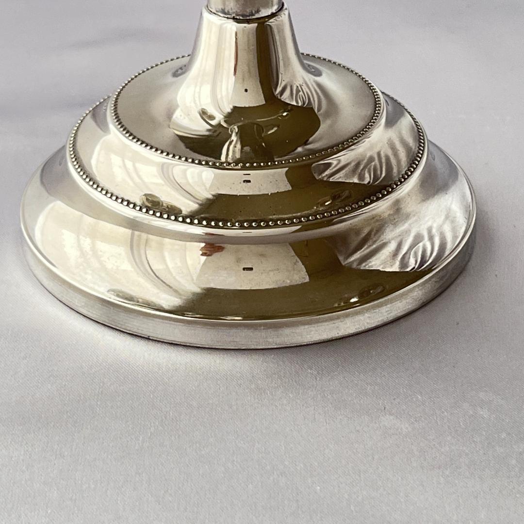 【英国】 パールのキャンドルスタンド トリプルホルダー【シルバープレート】