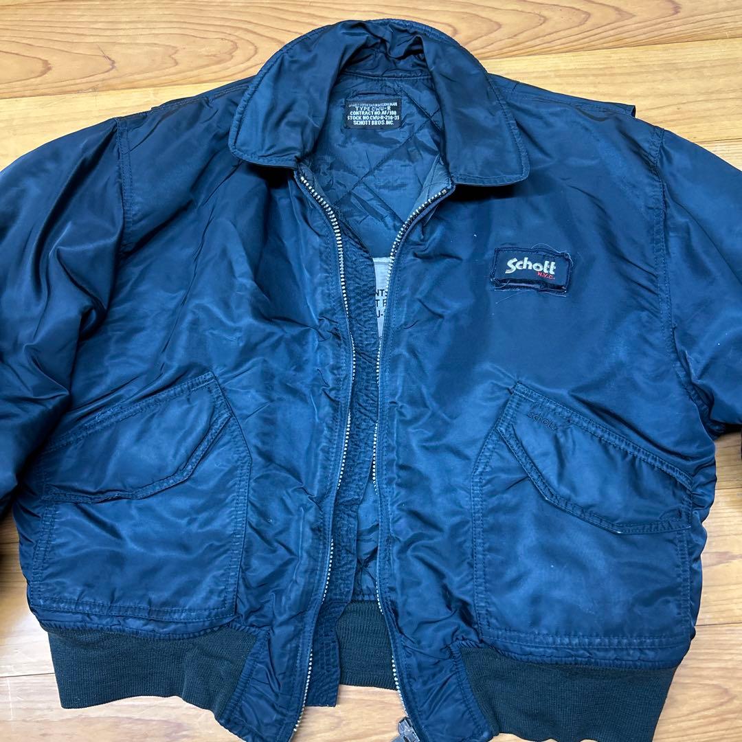 Schott フライトジャケット ネイビー