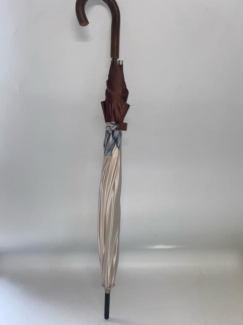 PRADA 長傘 ホワイト系・ブラウンLOGOプリント柄長さ92com