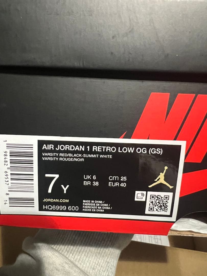 靴 jordan1 low chicago 25cm 2025