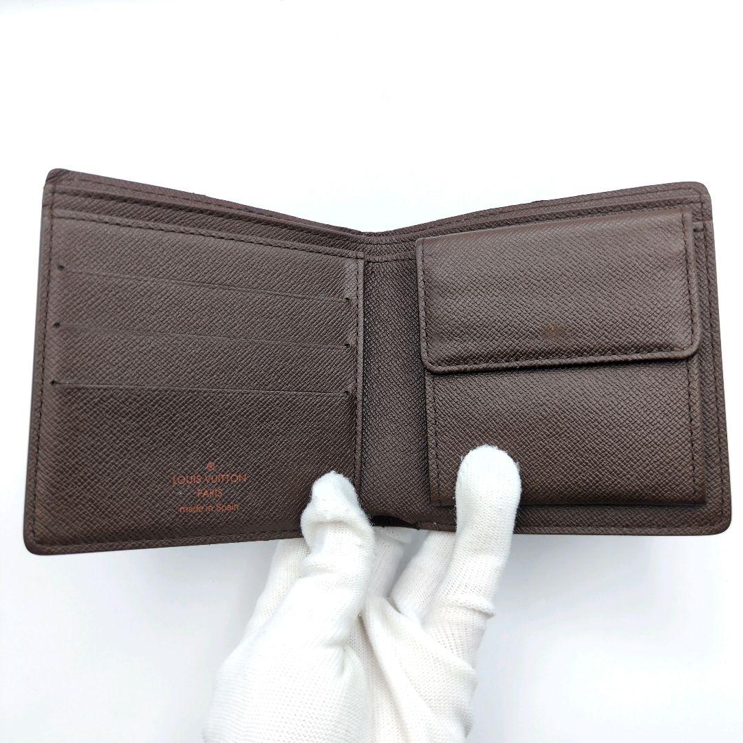 ルイヴィトン 二つ折り財布 ポルトフォイユ マルコ ダミエ