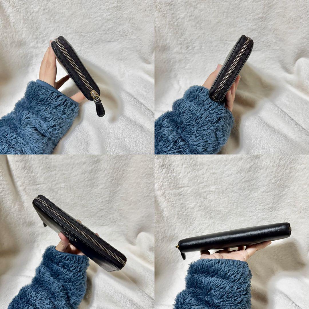 Prada プラダ　長財布　サフィアーノ　ブラック