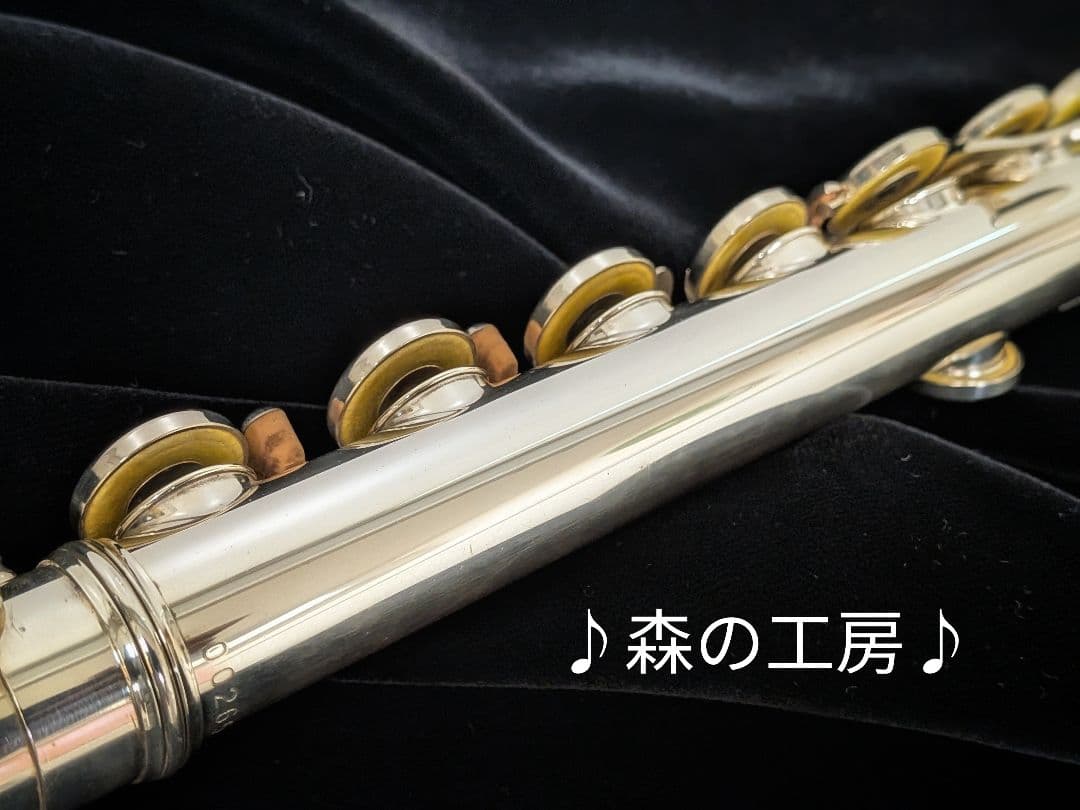 フルート専門店‼️部活応援‼️頭部管銀製　ヤマハフルートYFL451 Eメカ