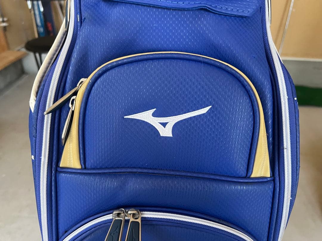 MIZUNOゴルフ キャディーバッグ ツアーシリーズ メンズ ホワイト×ネイビー