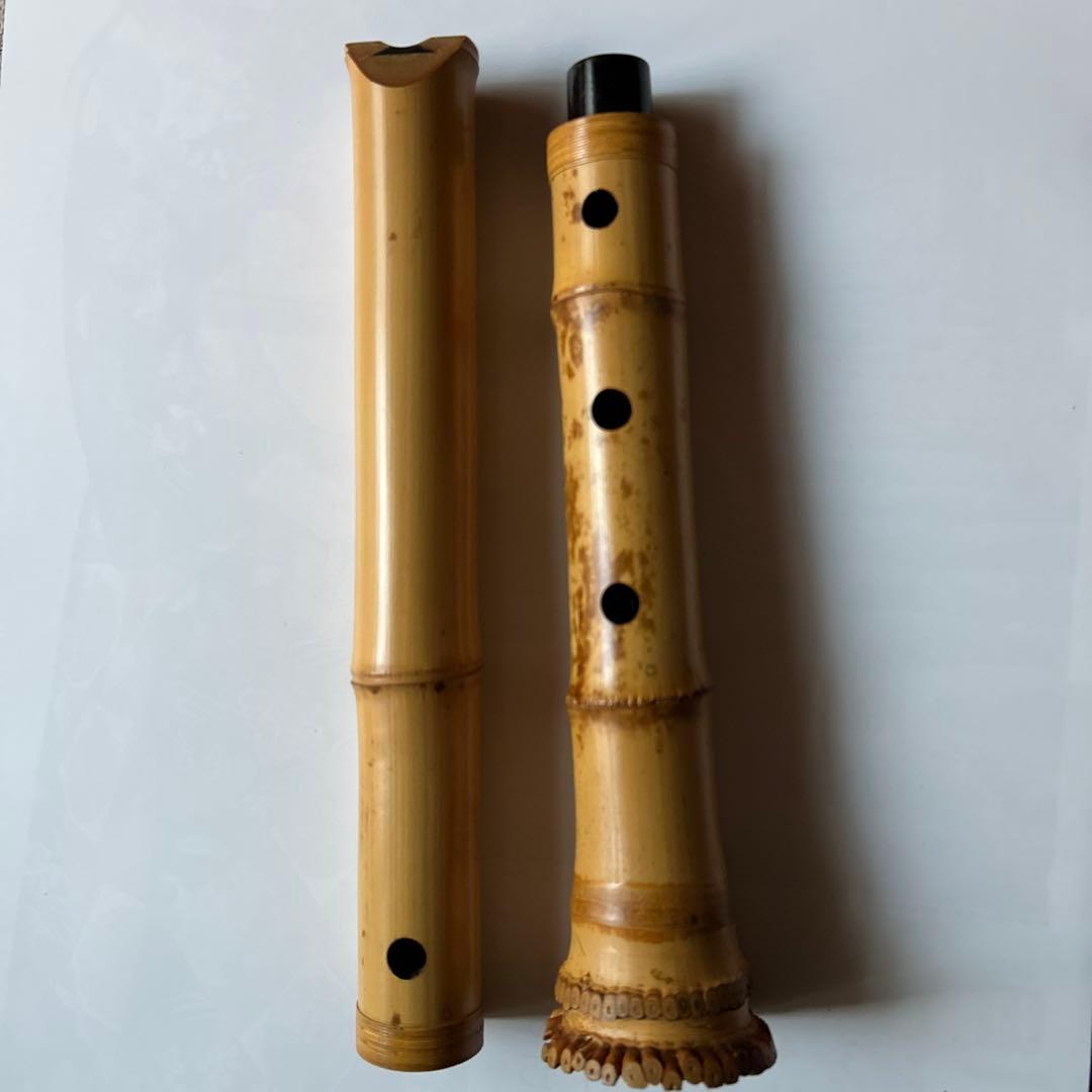 尺八 竹製 専用カバー付き　長さ約54、7cm