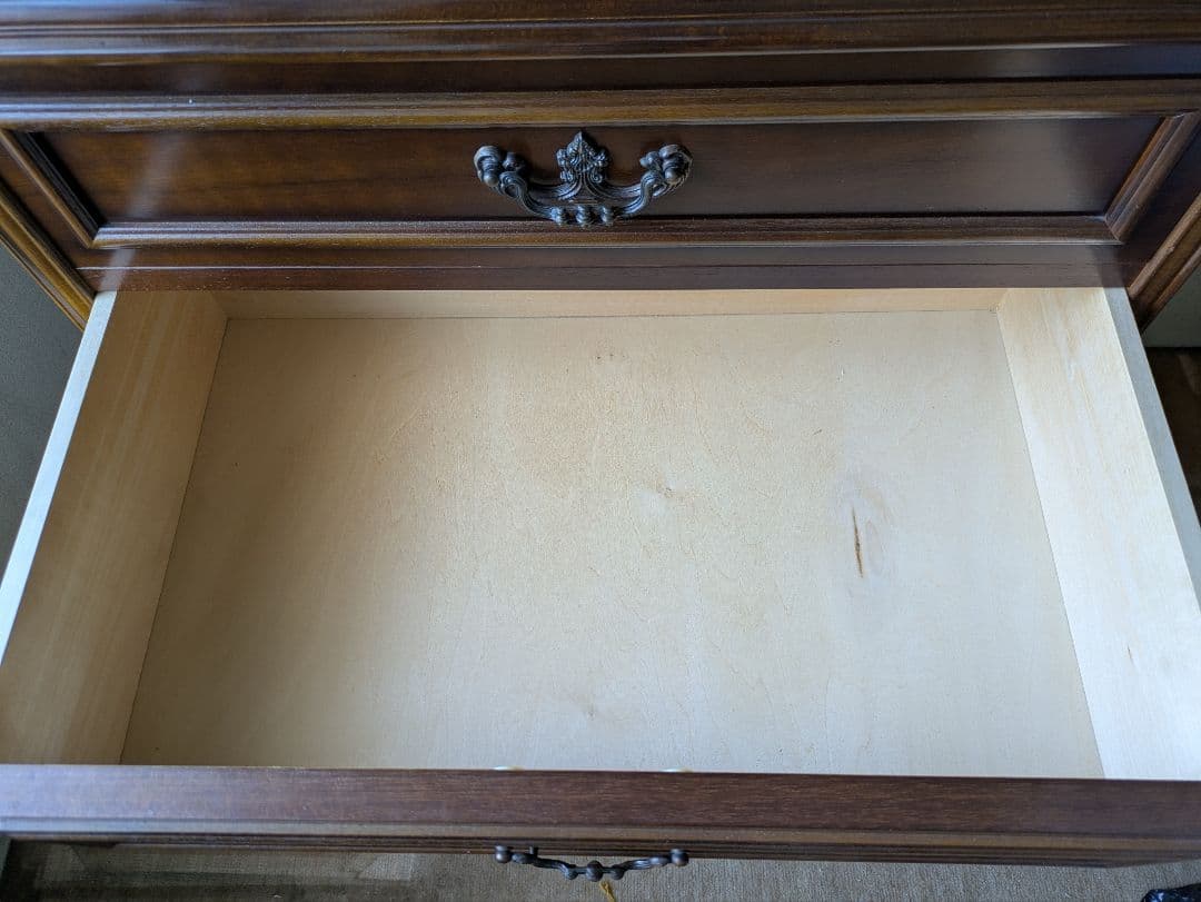 アンティーク　木製チェスト 4段 ダークブラウン