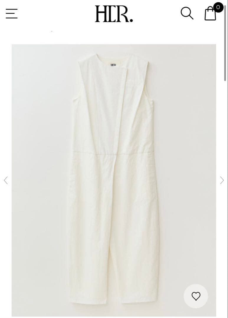 美品 定価4.5★2025 HER. ハー アシメフロントオールインワン 1