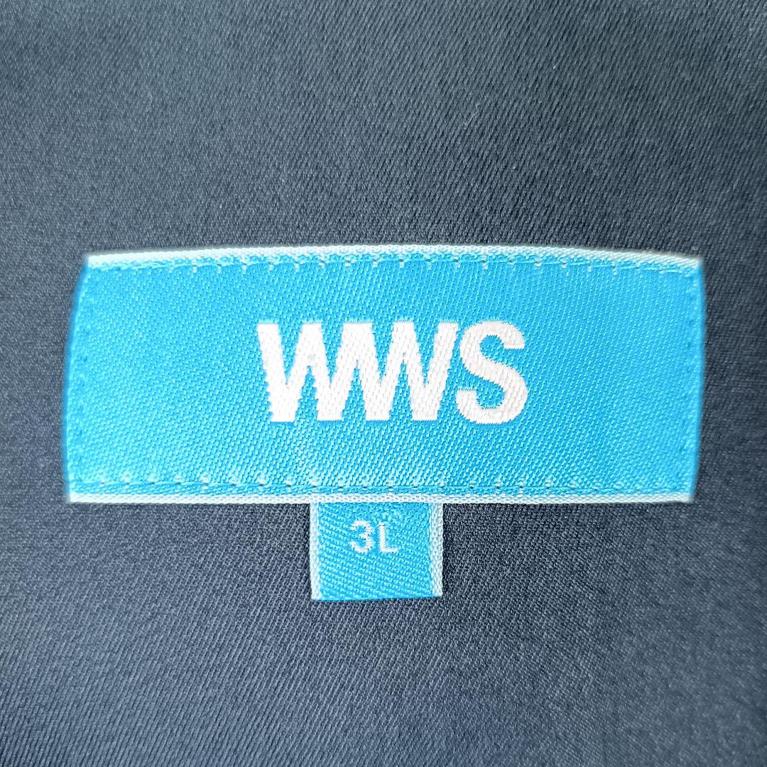 WWS 大きいサイズ セットアップ ダークネイビー 洗える ストレッチ 撥水