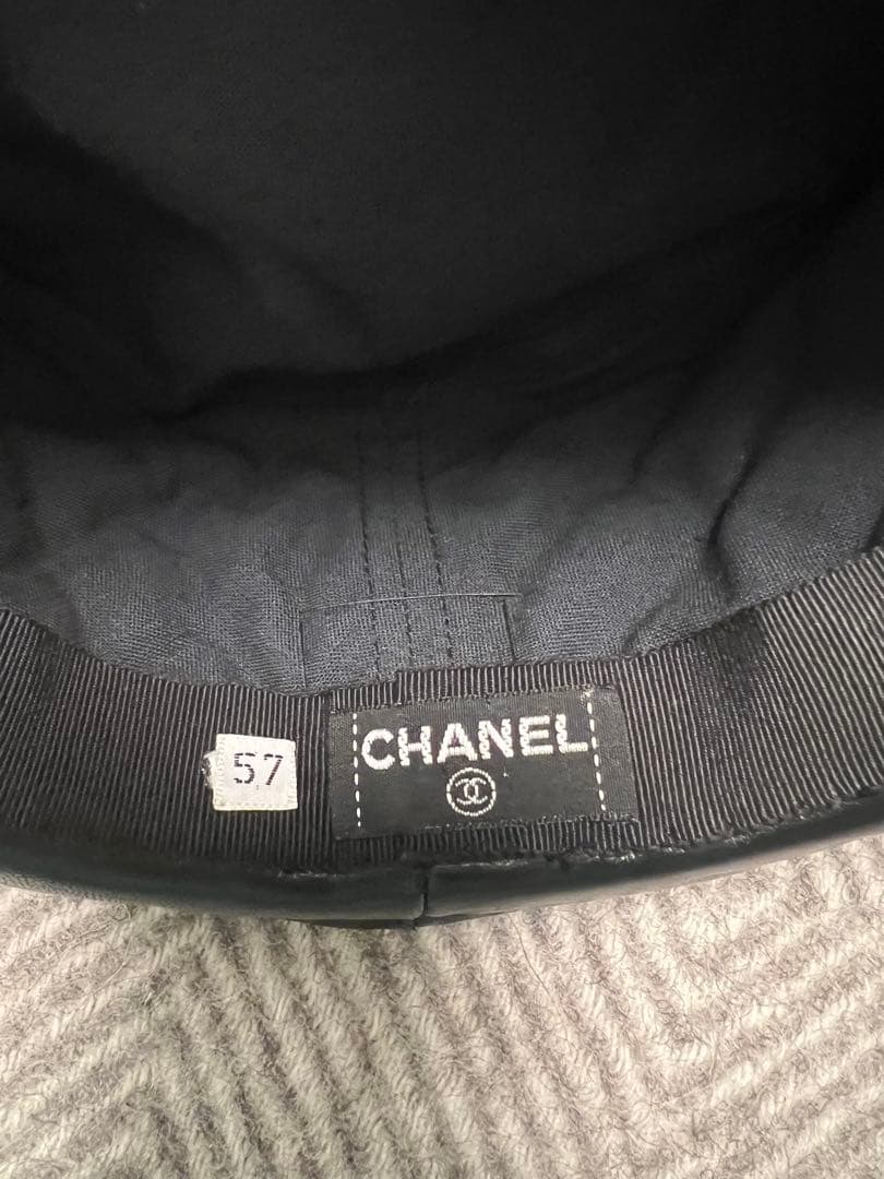 CHANEL シャネル　ラムスキン　マトラッセ　ハット　帽子