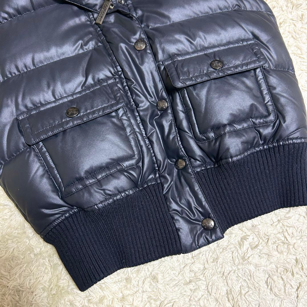 極美品✨ バーバリーブルーレーベル ダウンベスト ノバチェック ラクーンファー
