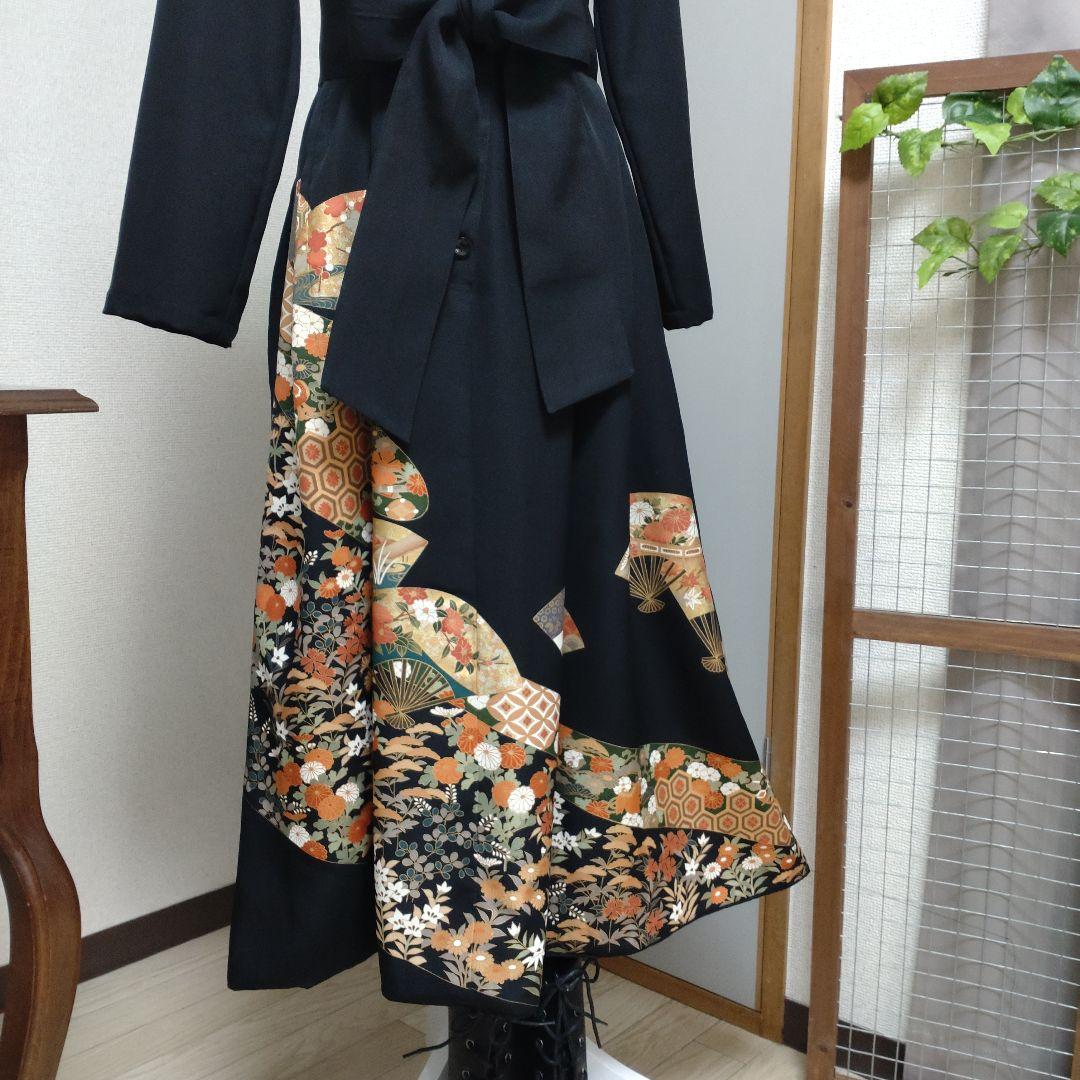 着物リメイク　留袖シャツワンピース