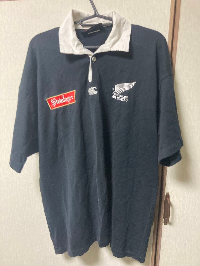 カンタベリー オールブラックス ラガーシャツ Mサイズ