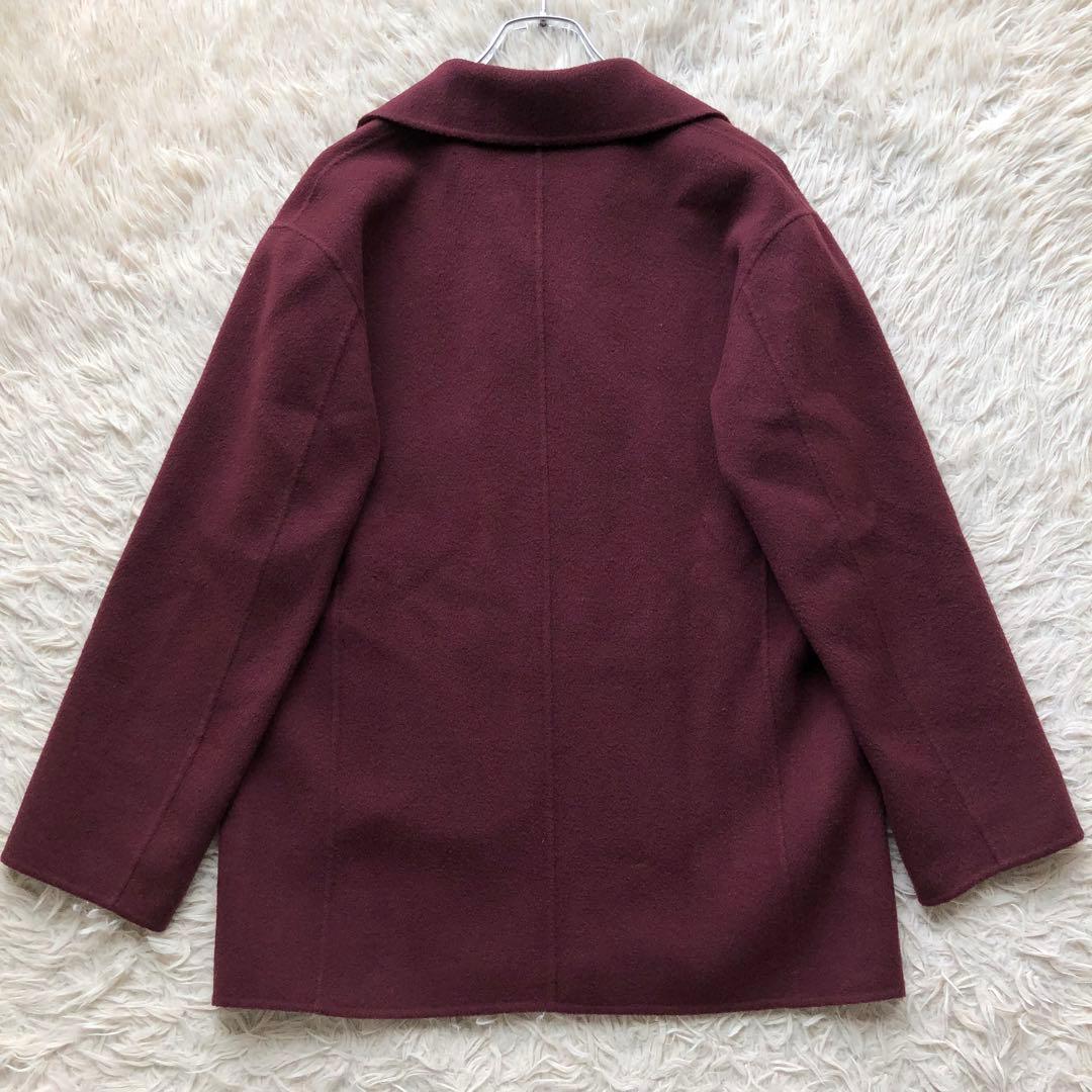 【21AW】セオリーリュクス　ピーコート　BRETON カシミヤ　ダブルフェイス