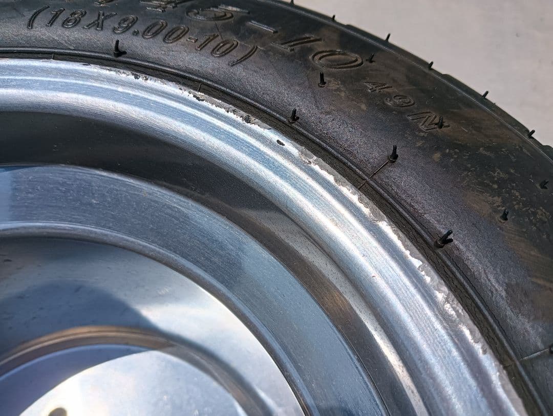 ジャイロUP/X/キャノピー ポンつけおまけタイヤ付きアルミホイール2個セット