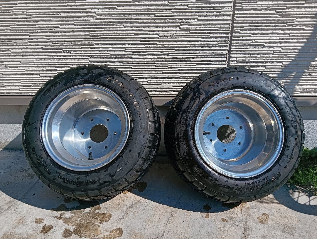 ジャイロUP/X/キャノピー ポンつけおまけタイヤ付きアルミホイール2個セット