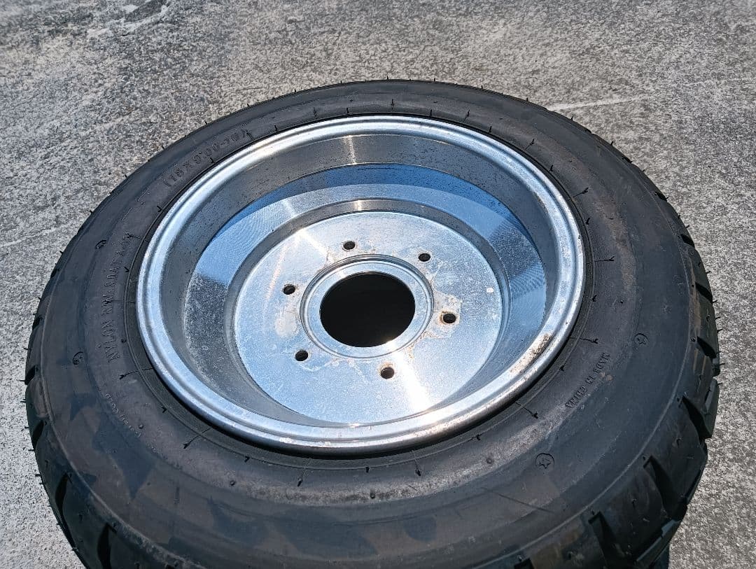 ジャイロUP/X/キャノピー ポンつけおまけタイヤ付きアルミホイール2個セット