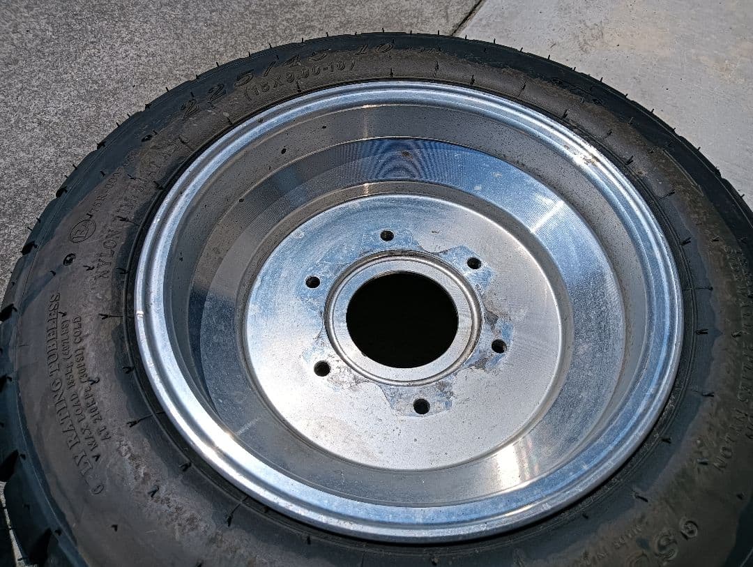 ジャイロUP/X/キャノピー ポンつけおまけタイヤ付きアルミホイール2個セット