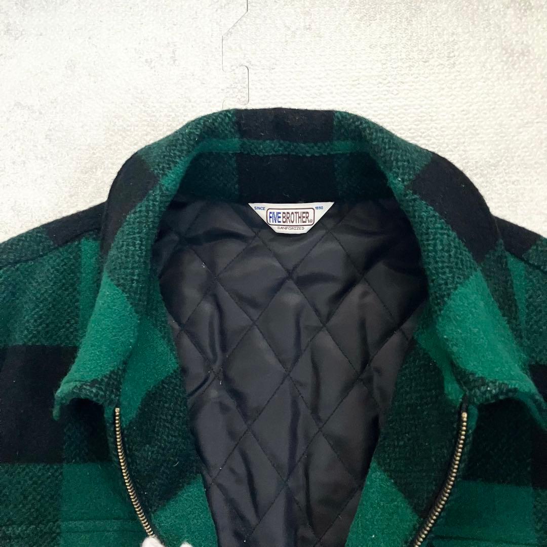 美品 ファイブブラザー CPO ウールジャケット バッファローチェック Lサイズ