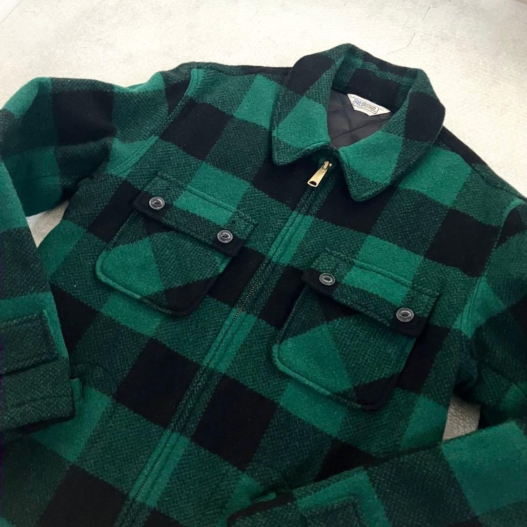 美品 ファイブブラザー CPO ウールジャケット バッファローチェック Lサイズ