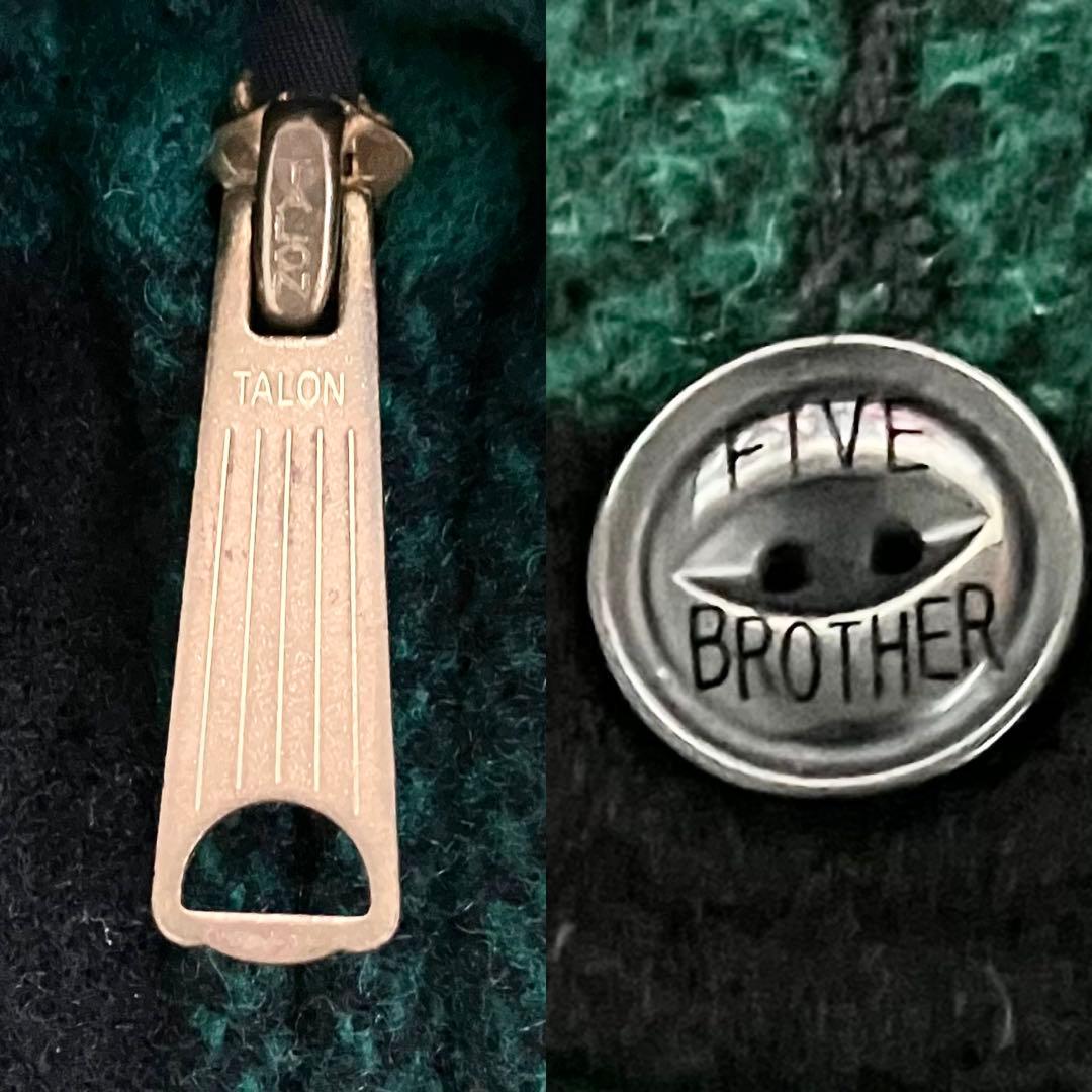 美品 ファイブブラザー CPO ウールジャケット バッファローチェック Lサイズ