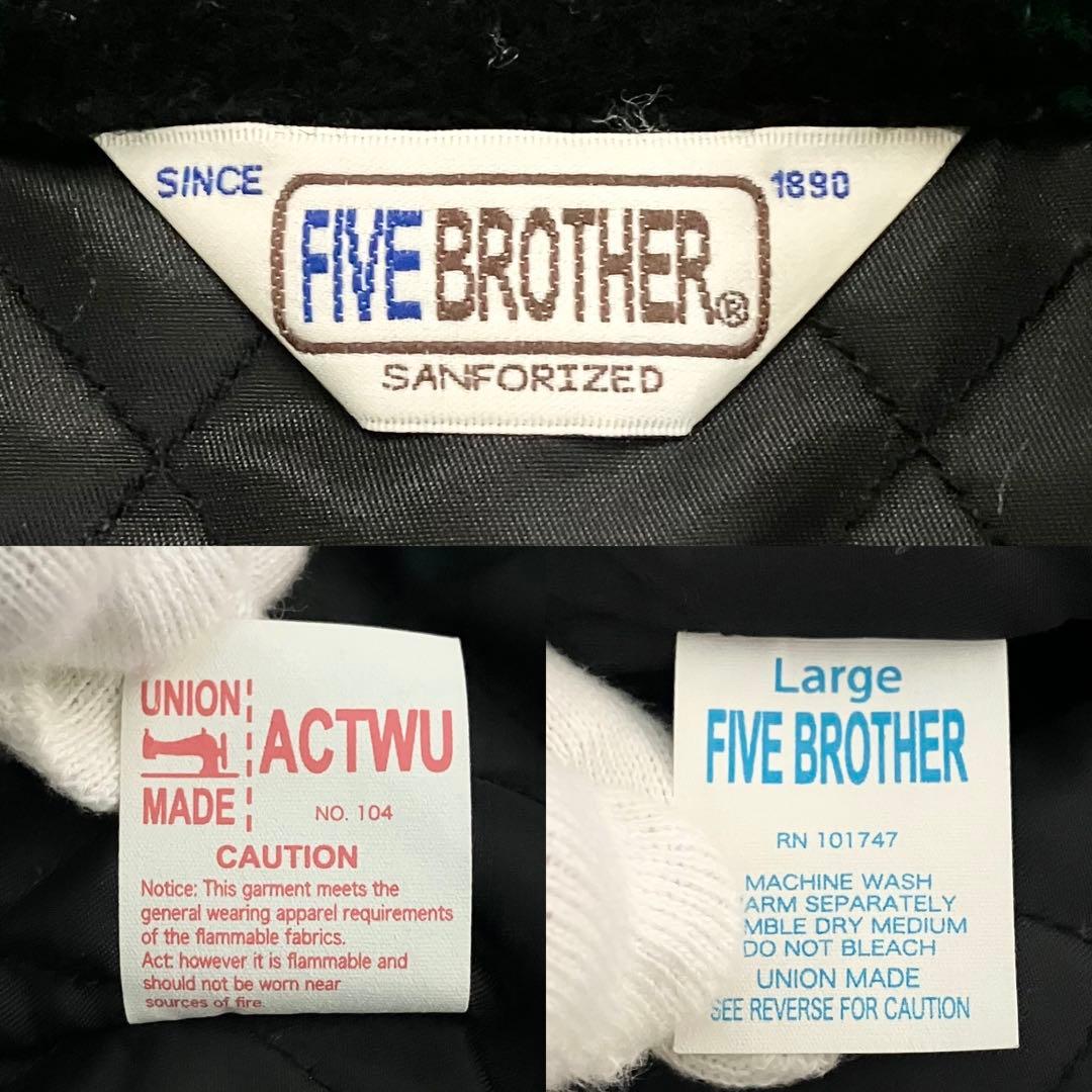 美品 ファイブブラザー CPO ウールジャケット バッファローチェック Lサイズ