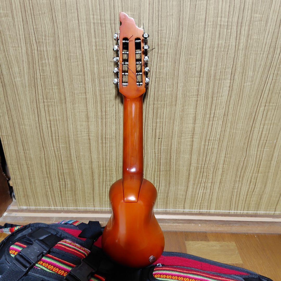 木製 チャランゴ オレンジ色 ストラップ付き