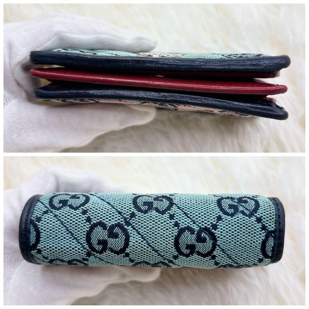 GUCCI 二つ折り財布 GG マーモント キルティング マルチカラー