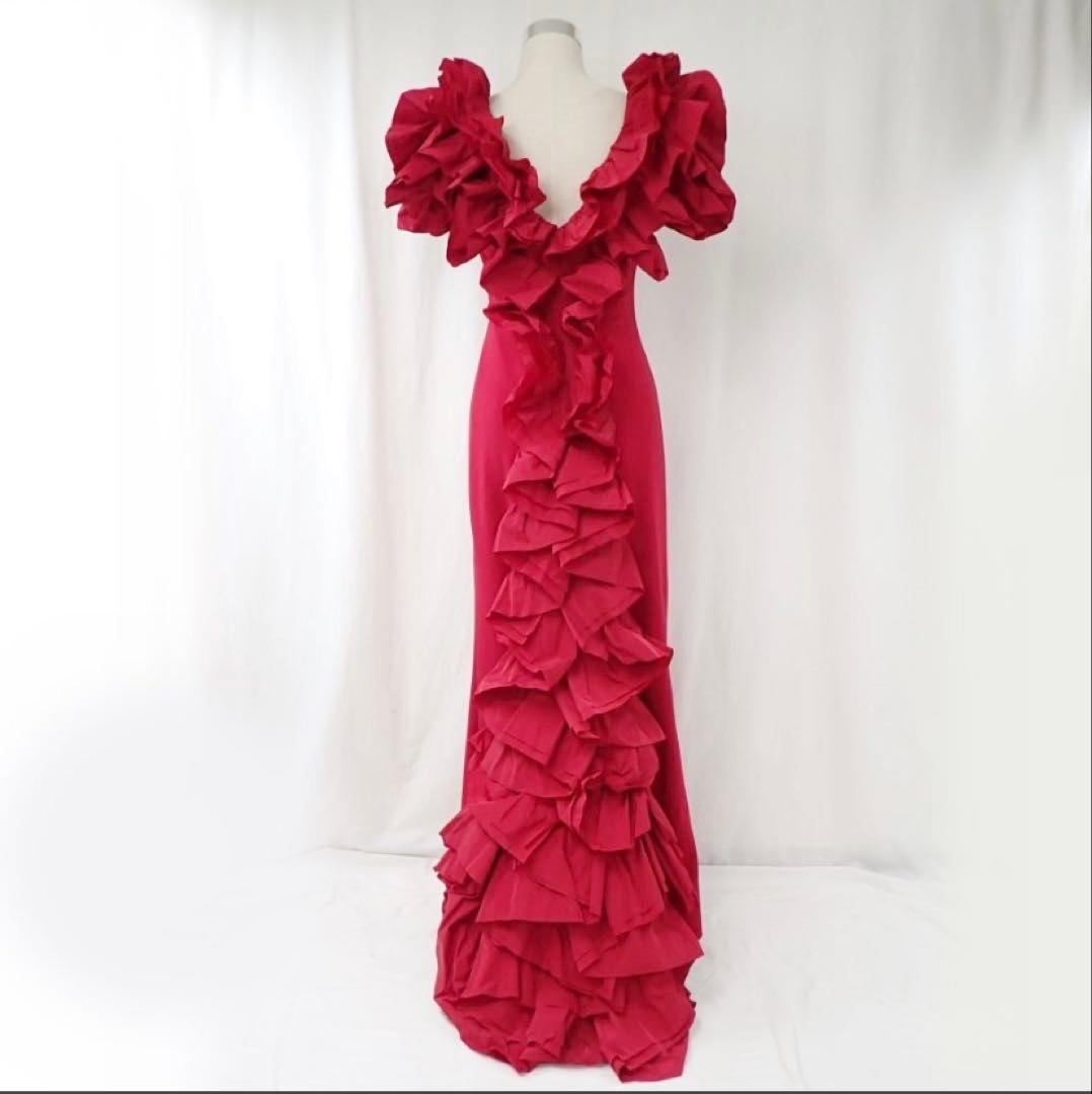 tadashi shojiバックフリルドレス