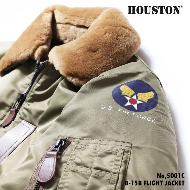 HOUSTON B-15B フライトジャケット 5001C 36 OD