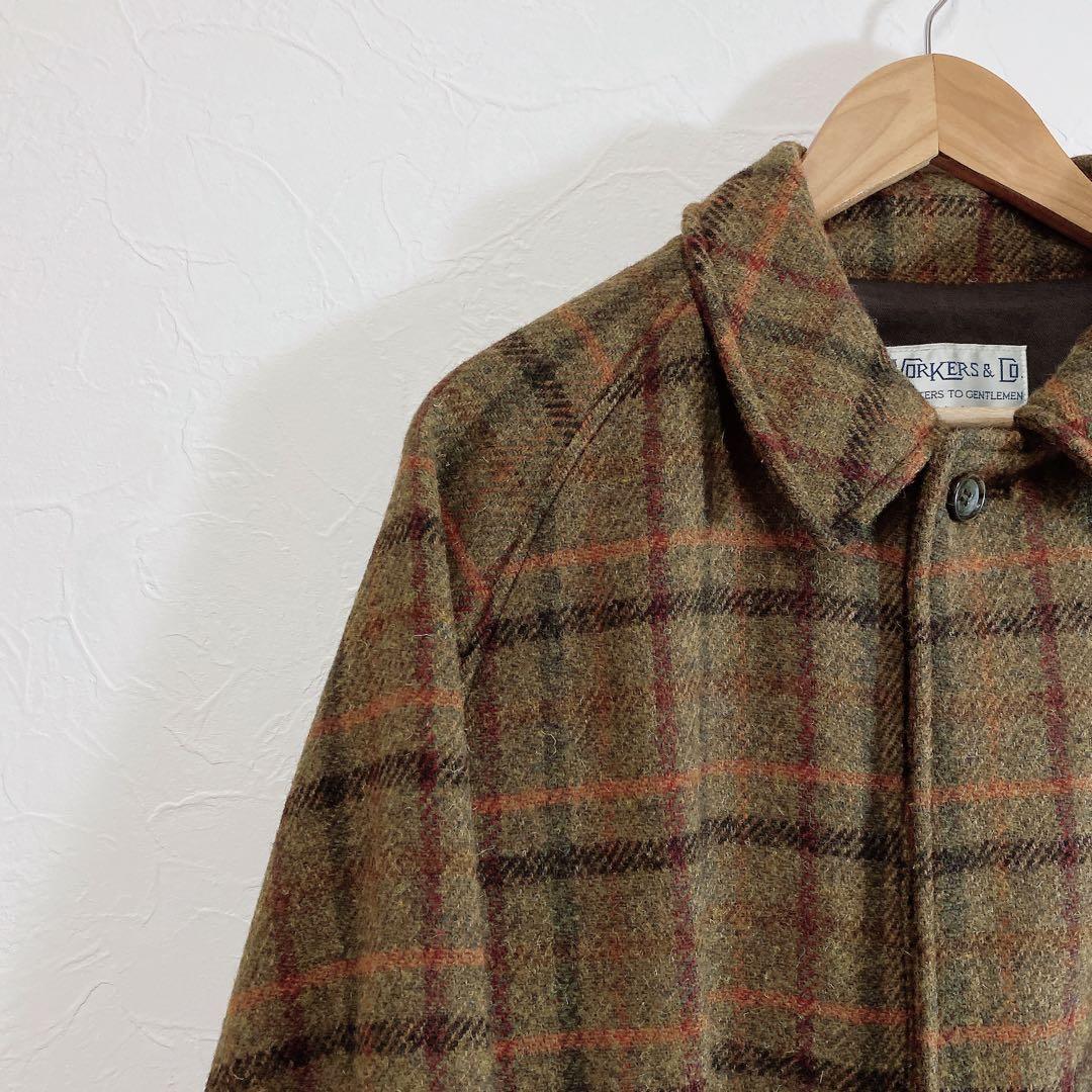 美品 WORKERS Bal Collar Coat Harris Tweed
