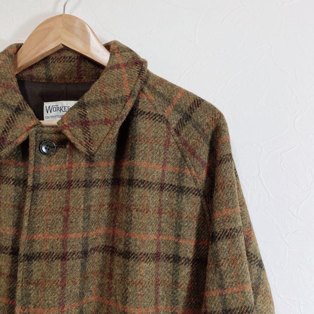 美品 WORKERS Bal Collar Coat Harris Tweed