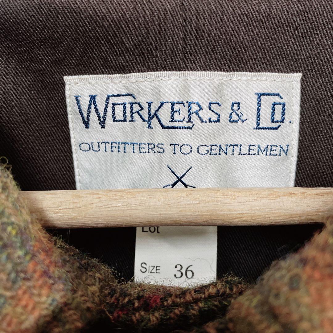 美品 WORKERS Bal Collar Coat Harris Tweed