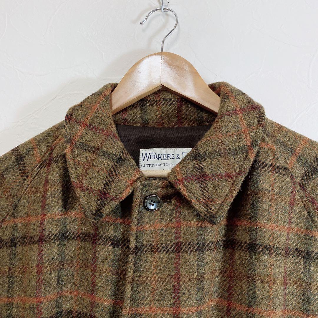 美品 WORKERS Bal Collar Coat Harris Tweed