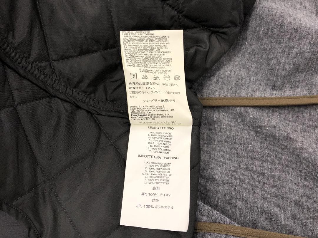 DIESEL BLACK GOLD ダブルジャケット M カーキ ミリタリー