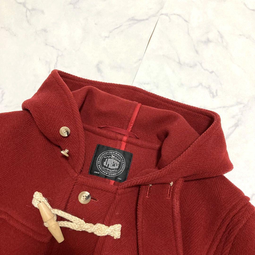 希少色 J.PRESS ダッフルコート ヘリンボーン メンズ フード XL〜相当