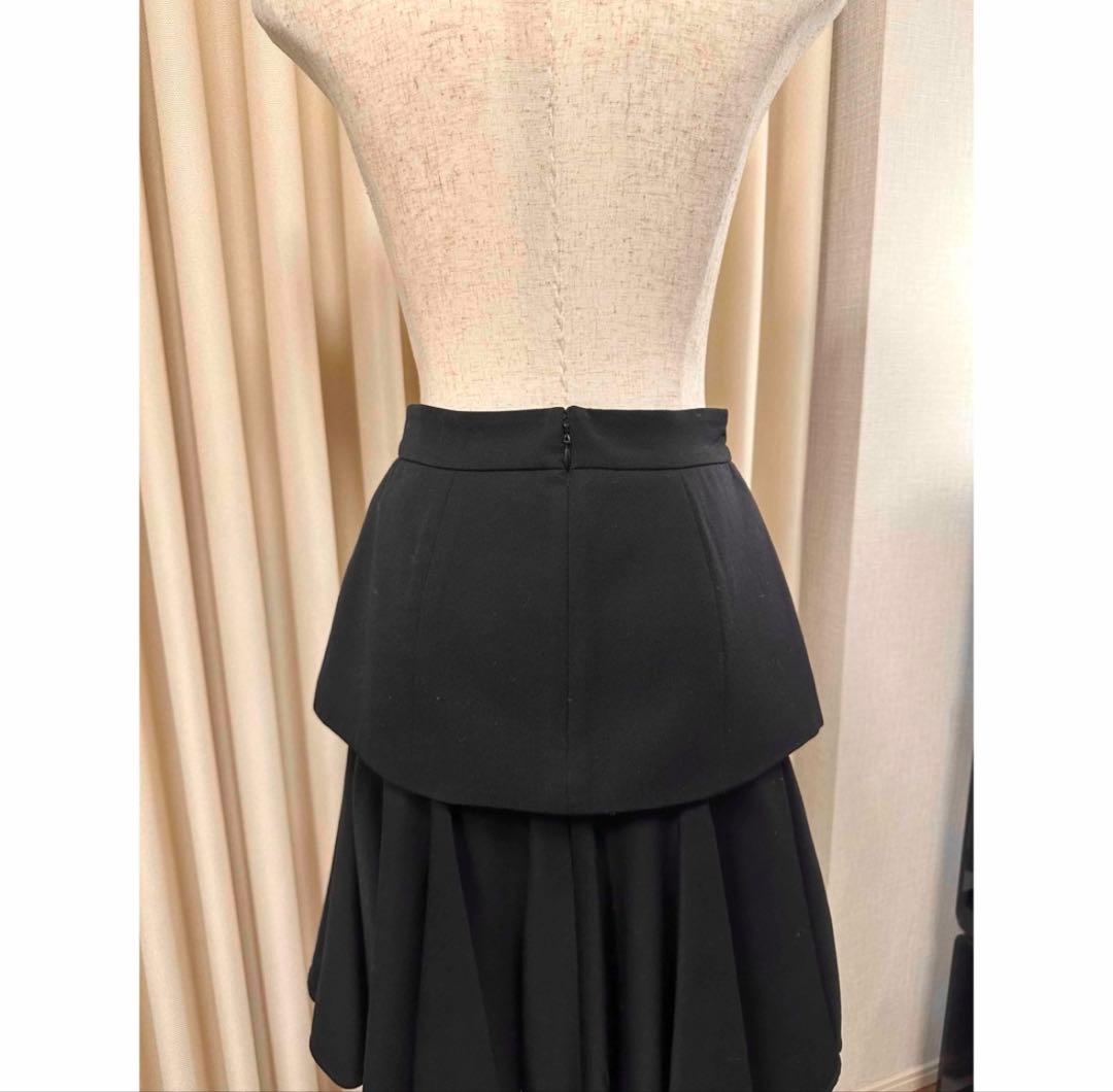 アレキサンダーマックイーン☆フロントボタン　フレアスカート ブラック
