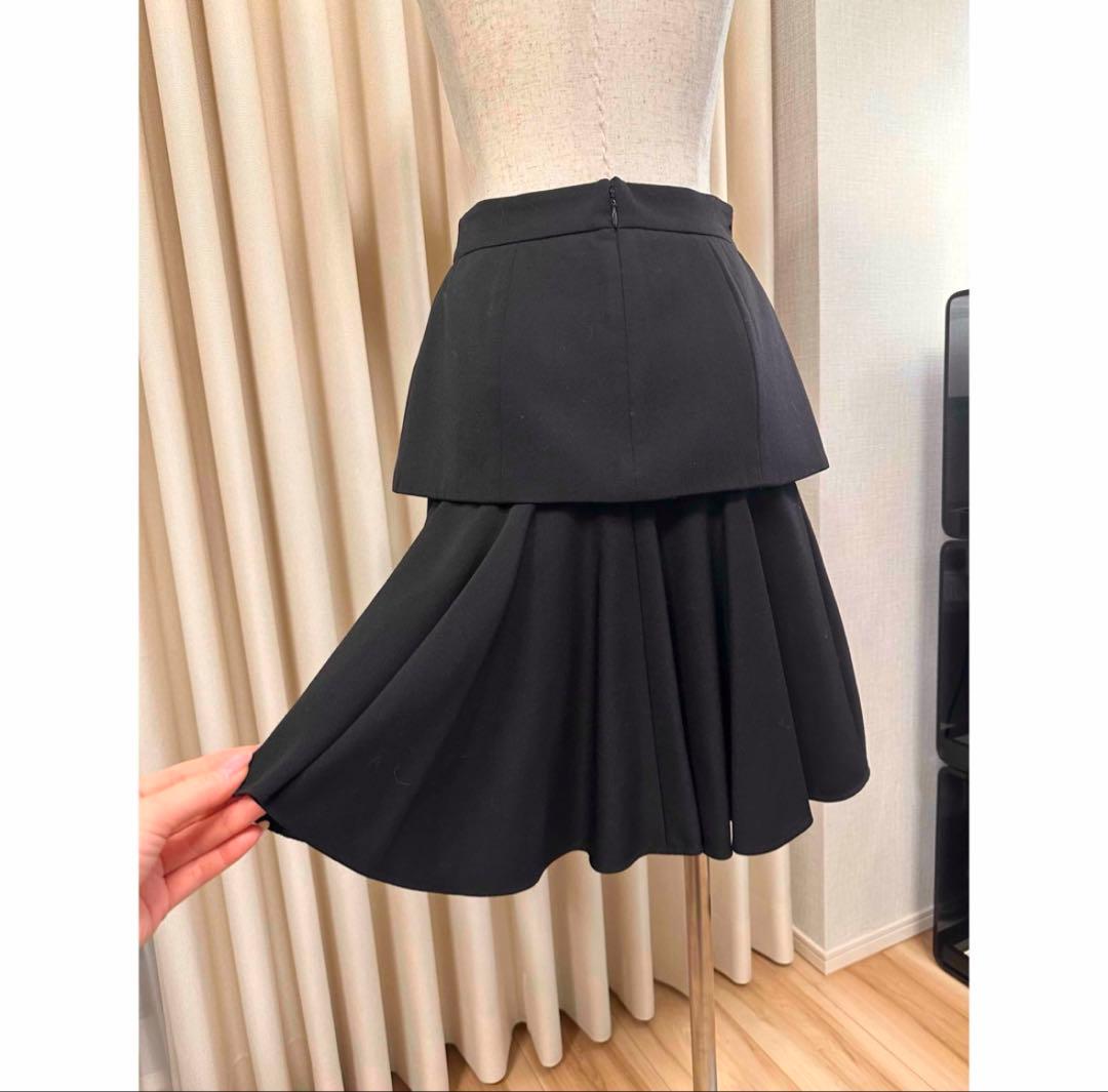 アレキサンダーマックイーン☆フロントボタン　フレアスカート ブラック