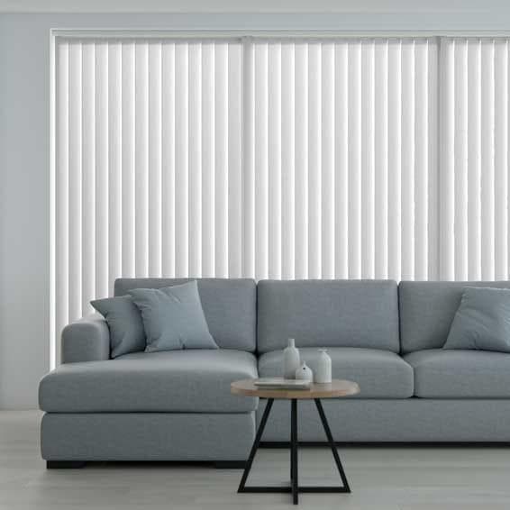 遮光 ナチュラル　ホワイト バーチカルブラインド カーテンレール取付可