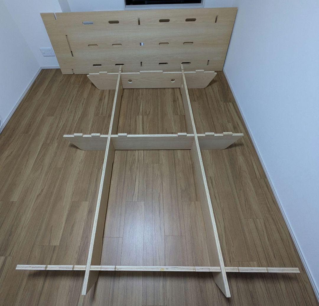 送料込み【コアラマットレス】木製ベッドフレーム　クイーンサイズ