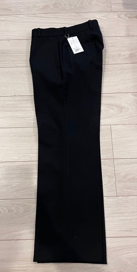 ユナイテッドアローズ セーラーサージ ワイドストレート スラックス ブラック　M