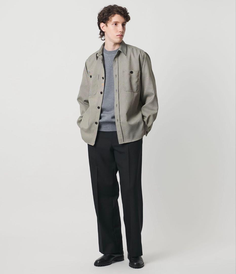 ユナイテッドアローズ セーラーサージ ワイドストレート スラックス ブラック　M